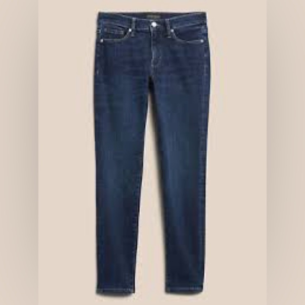 Banana Republic Skinny Jeans 31/12 Petite Short Dark Wash Stretch Denim Mid Rise